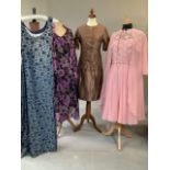 Four 20th century evening dresses