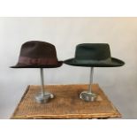 Pair of vintage trilbies