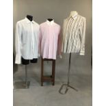 Chester Barrie bespoke shirt including 2 others. Charles Caine Pink shirt 42, Ben Sherman stripe