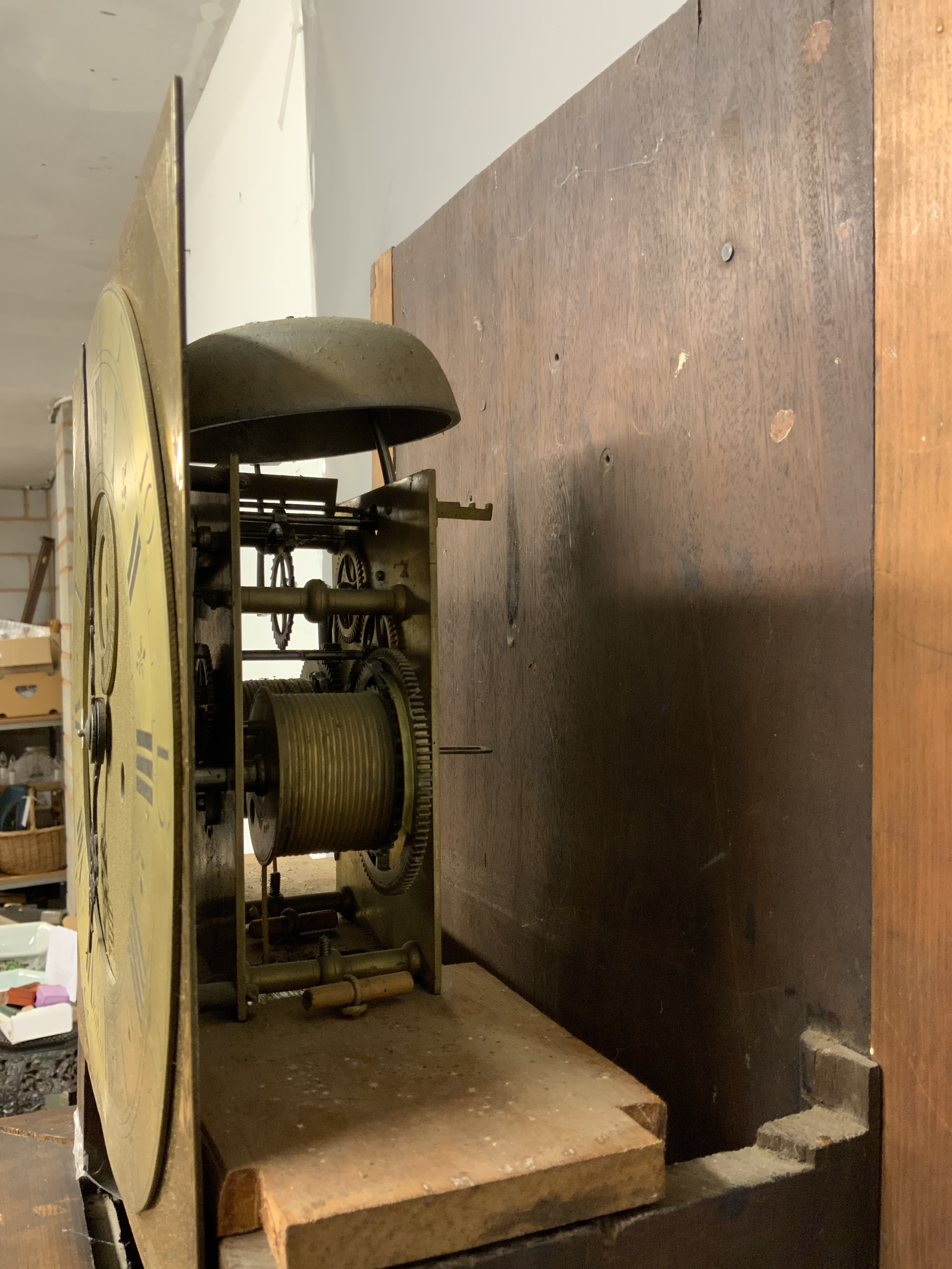 A 19th century mahogany cased longcase clock,:53cm x D:26cm x H:205cm - Image 6 of 6