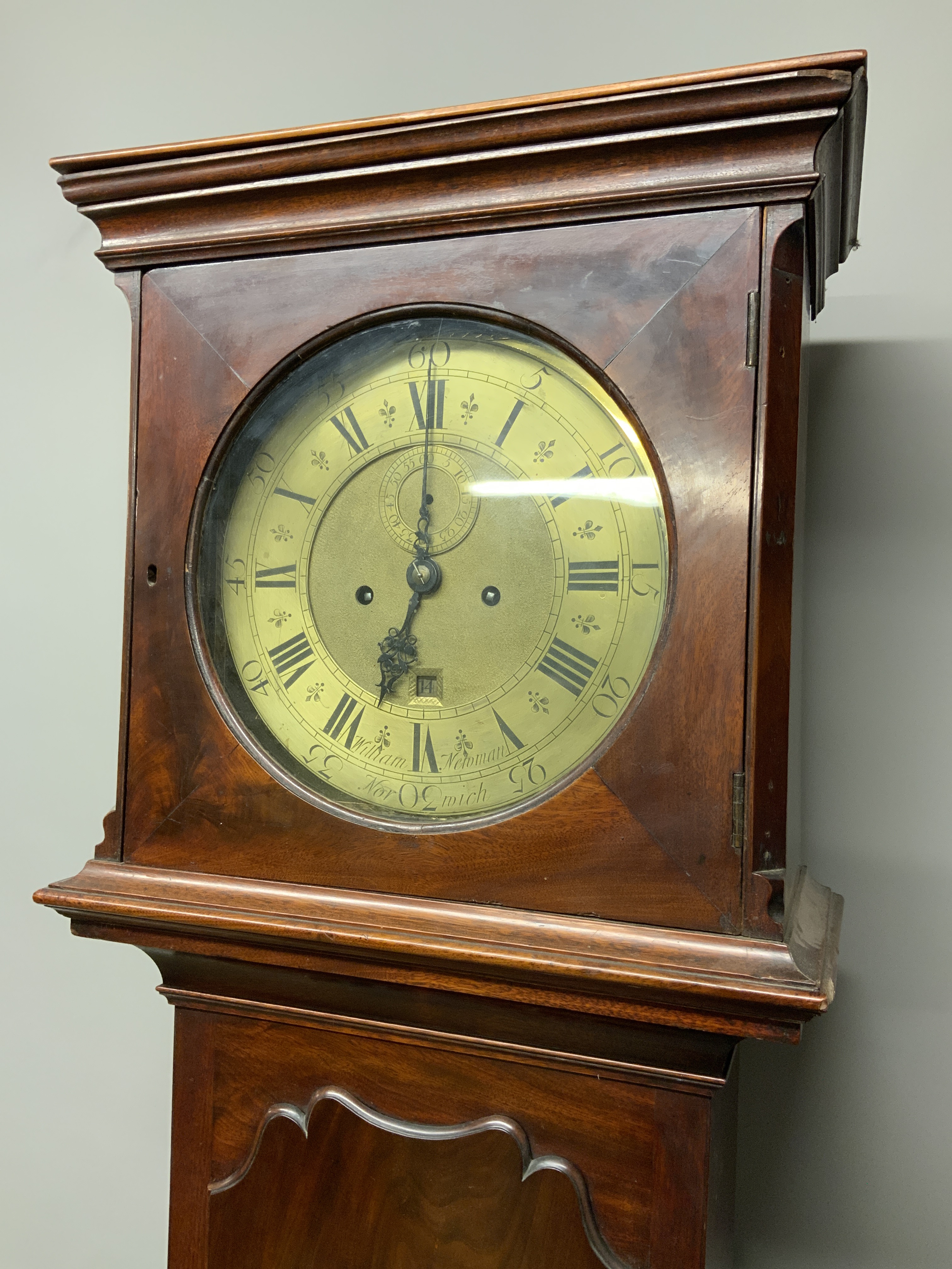 A 19th century mahogany cased longcase clock,:53cm x D:26cm x H:205cm - Image 3 of 6