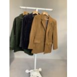 Three ladies jackets. To include Hucclecote Loden jacket size 12, a St Michael velvet Jacket size 16