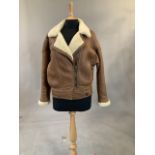 Ladies real sheepskin jacket by Lakeland size 12