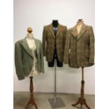 Three vintage gentleman's tweed jackets. 40-42M/L.