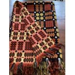 Welsh waffle blanket approx 237cm x 165cm. No makers label