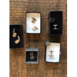 5 sets of boxed vintage cufflinks