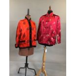 1970s Chinese inspired jacket with faux astrakhan lining and frogging fastening together with a