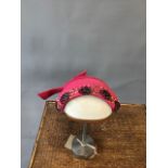 1930s wool felt beaded cocktail hat