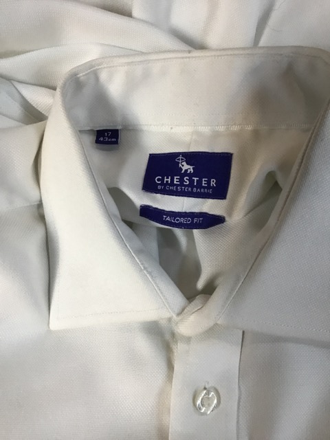 Chester Barrie bespoke shirt including 2 others. Charles Caine Pink shirt 42, Ben Sherman stripe - Image 5 of 7