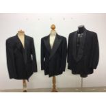 Three vintage gentleman's double breasted dinner jackets. Size 42s-44R.