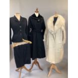 Three mid century ladies items: Alexon wool skirt suit and two coats