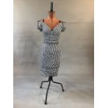 Dolce and Gabanna Cotton Ruched gingham dress size 42