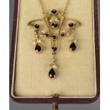 GOLD COLLIER WITH BOHEMIAN GARNETS