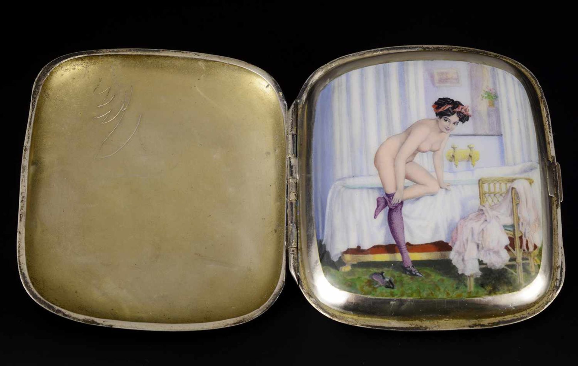 CIGARETTE CASE WITH AN EROTIC SCENE - Bild 2 aus 2