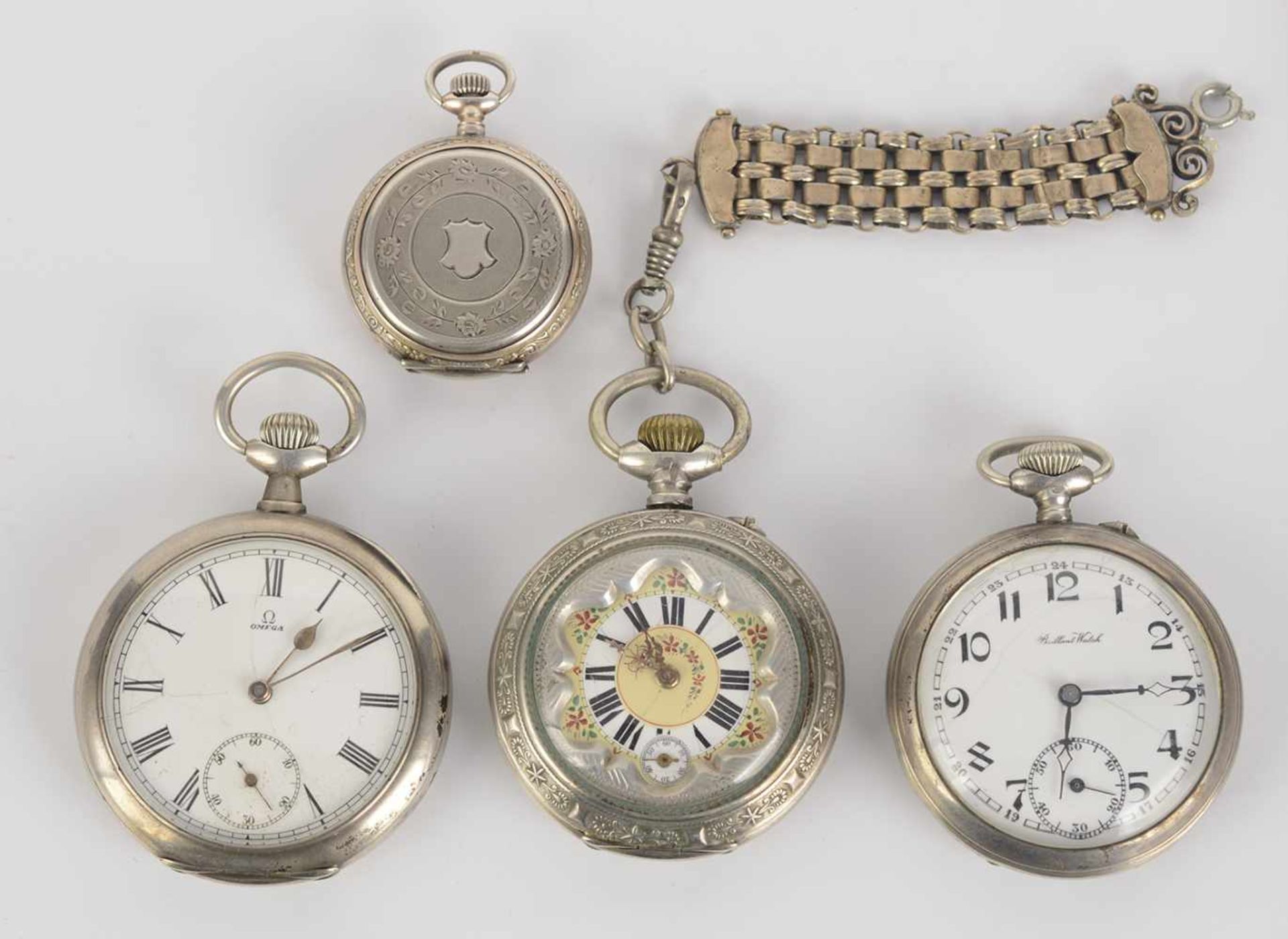 FOUR SILVER POCKET WATCHES - Bild 2 aus 2