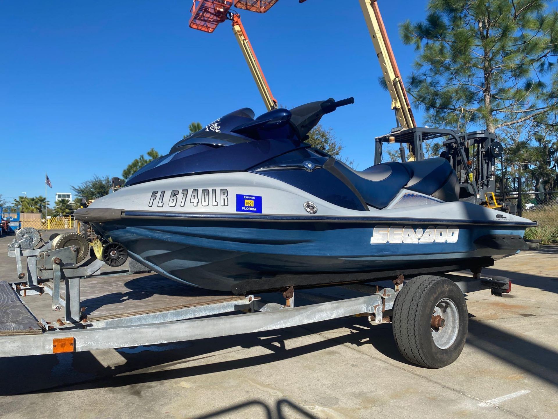 2004 SEADOO GTI WAVE RUNNER WITH TRAILER, UPDATED EXHAUST, UPDATED INTAKE MANIFOLD, UPDATED IMPELLER