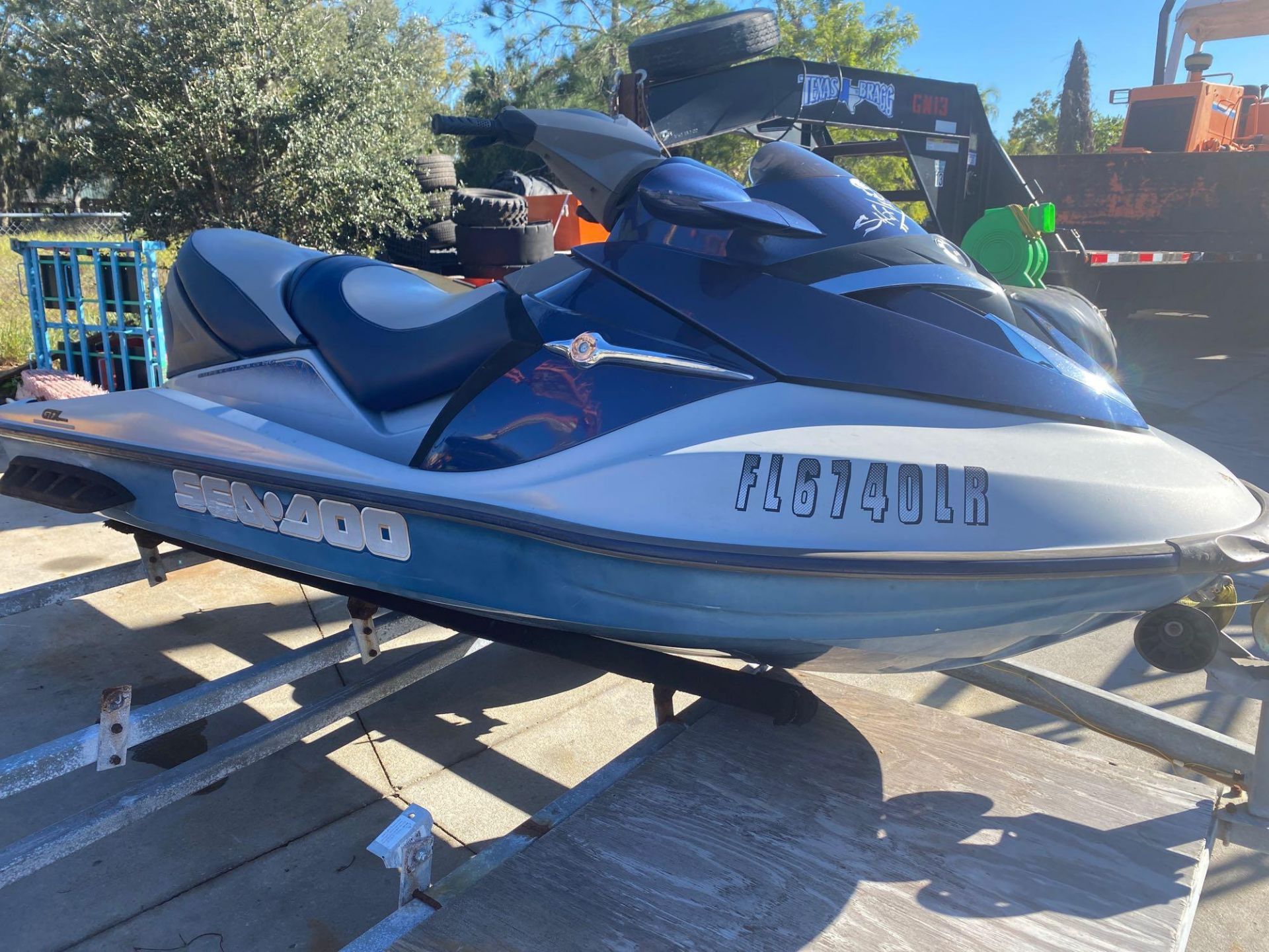 2004 SEADOO GTI WAVE RUNNER WITH TRAILER, UPDATED EXHAUST, UPDATED INTAKE MANIFOLD, UPDATED IMPELLER - Image 5 of 9