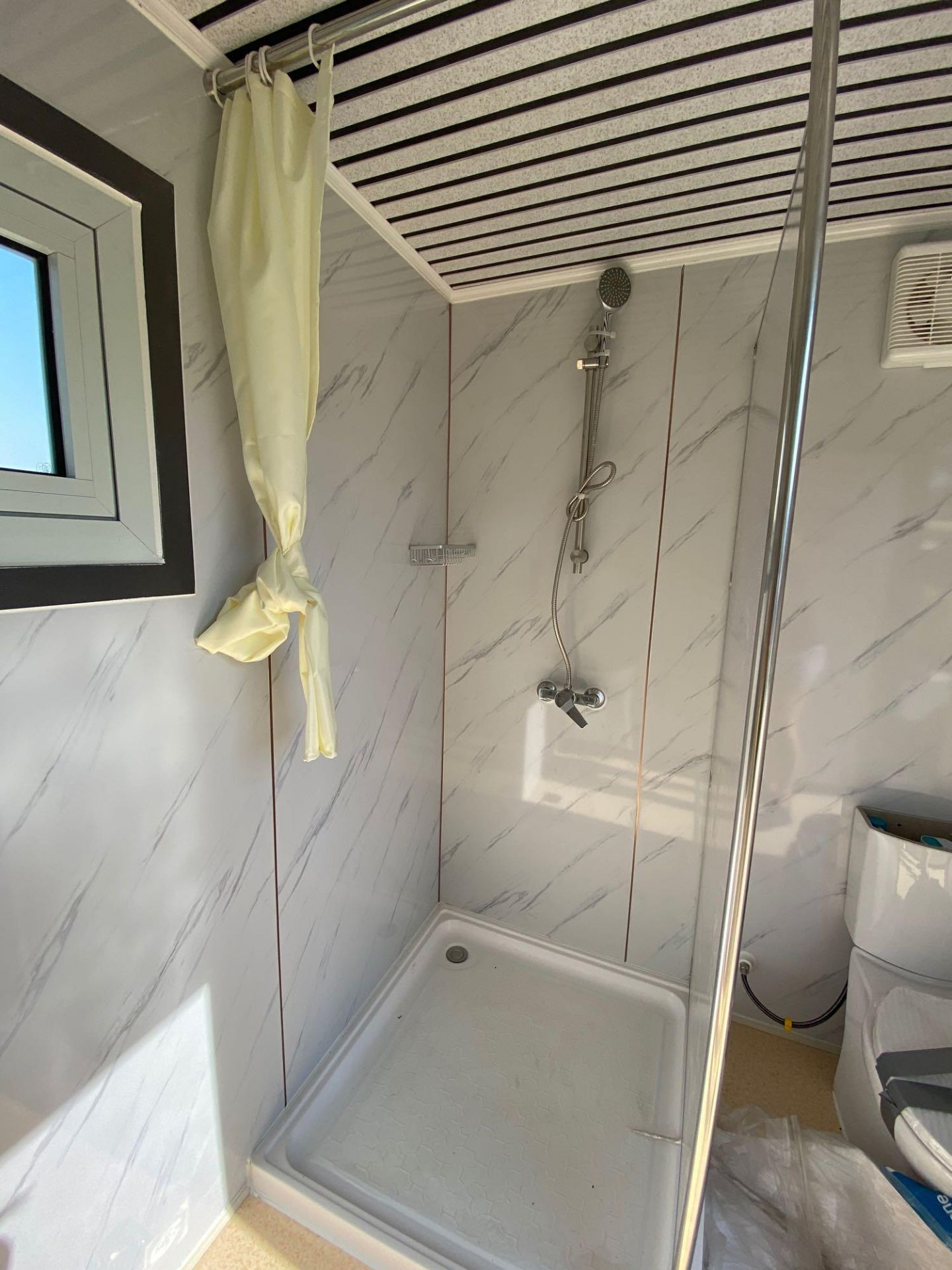 NEW/UNUSED PORTABLE BATHROOM, SHOWER, VANITY, TOILET, FORK POCKETS - Image 10 of 11