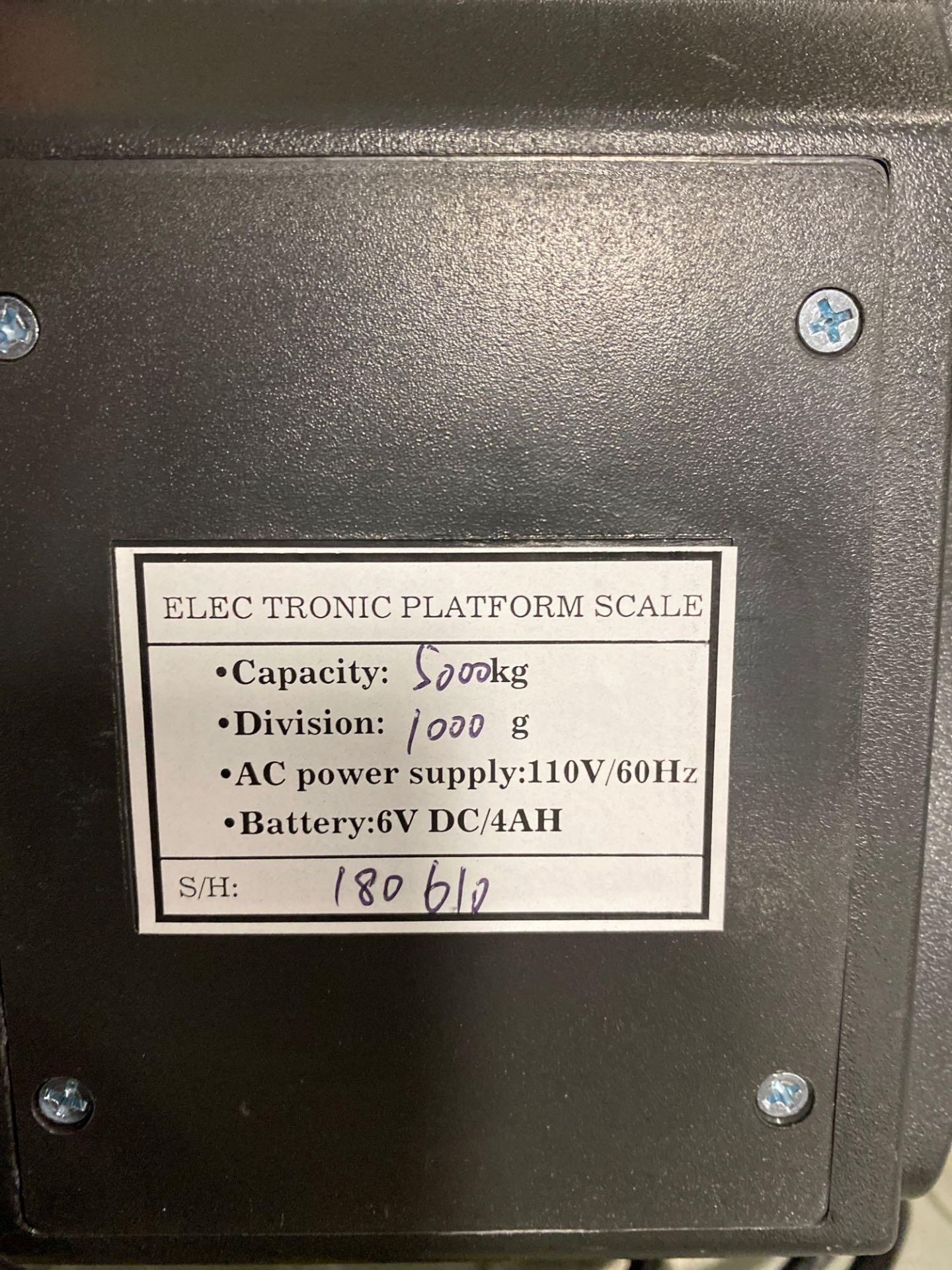 UNUSED DIGITAL PLATFORM SCALE XK3190-A12/A12E, 5000KG/ 11,000LB CAPACITY - Image 4 of 4