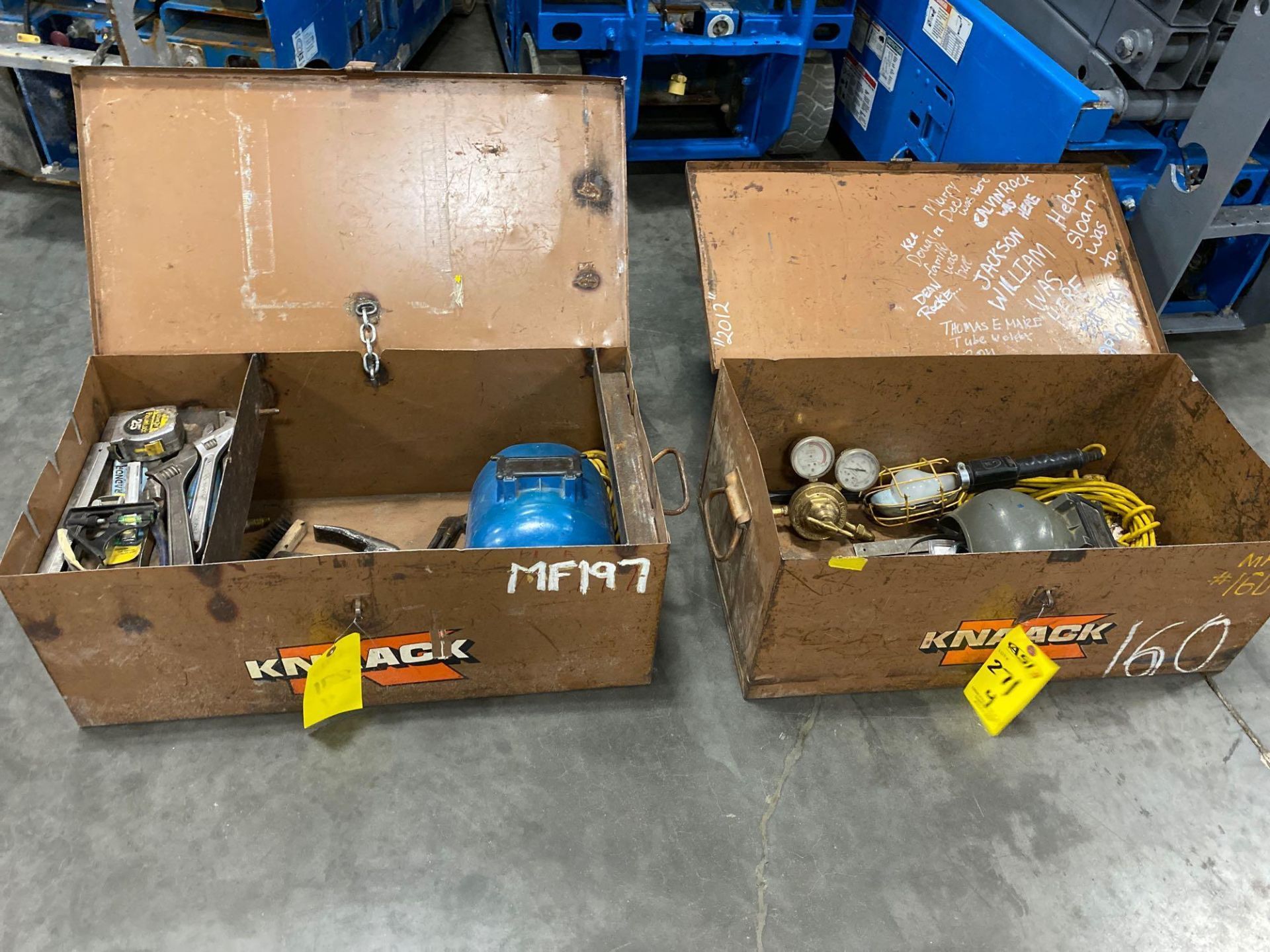 TWO KNACK BOXES WITH WELDING SUPPLIES - Image 2 of 6