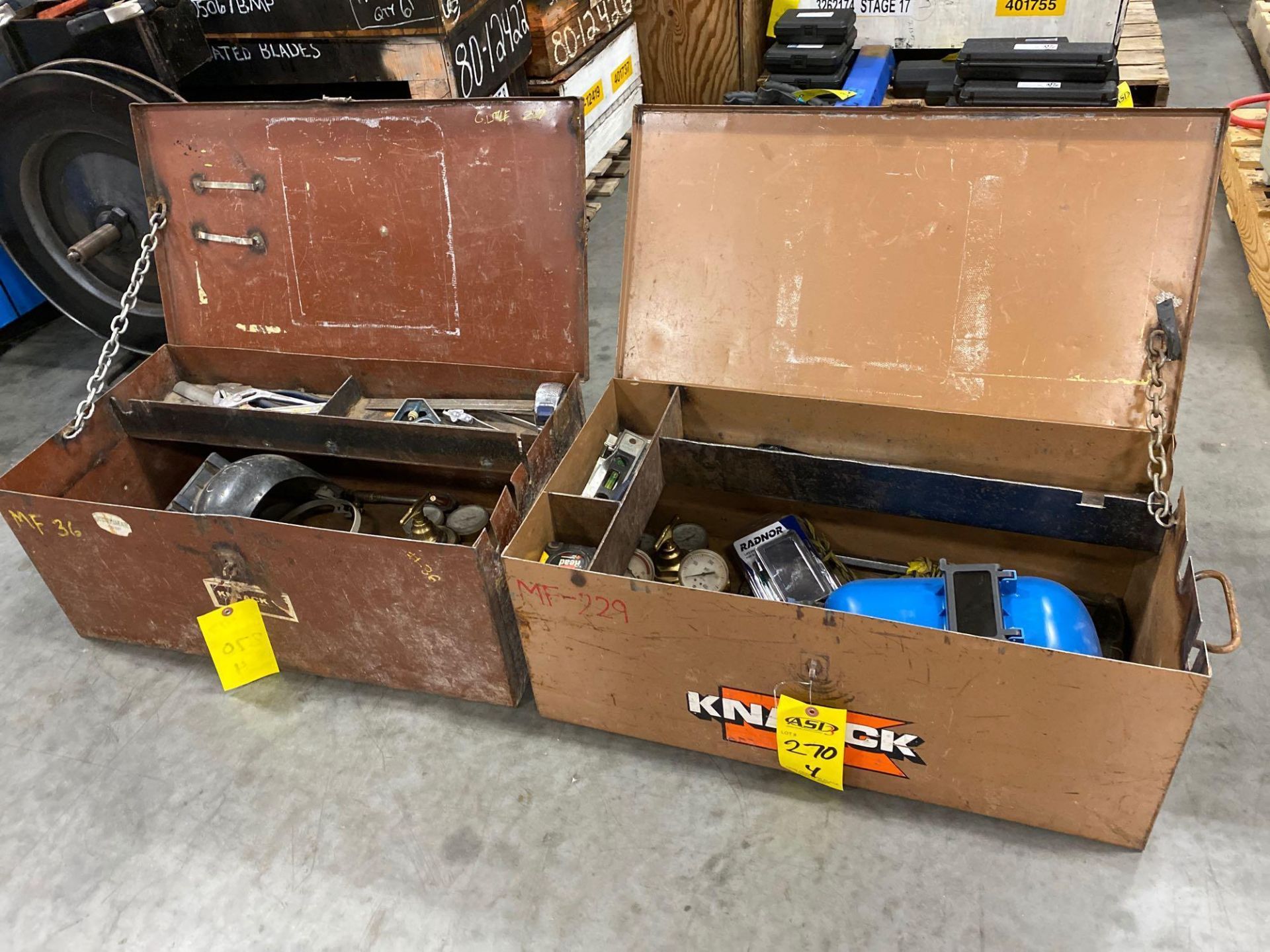 TWO KNACK BOXES WITH WELDING SUPPLIES - Image 2 of 8