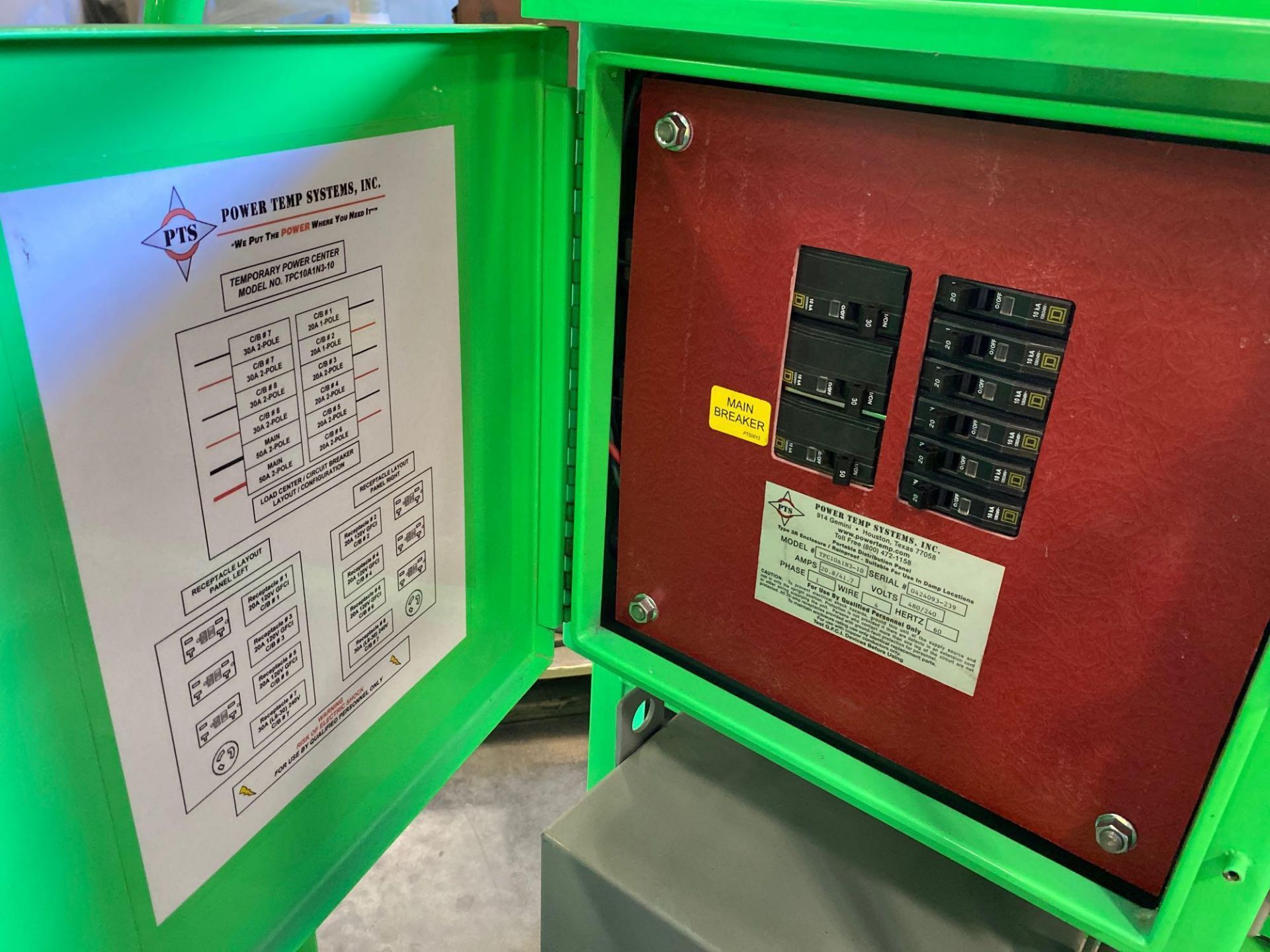 POWER TEMP SYSTEMS, INC POWER DISTRIBUTION CART, TESTED - Image 6 of 10