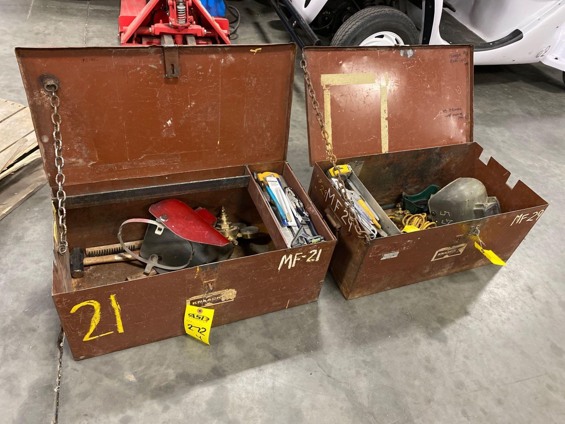 TWO KNACK BOXES WITH WELDING SUPPLIES - Image 2 of 8