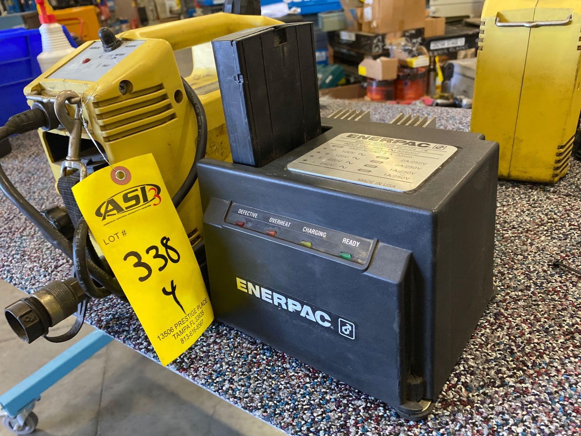 ENERPAC PBR12001B HYDRAULIC PUMP AND BATTERY CHARGER - Image 8 of 14