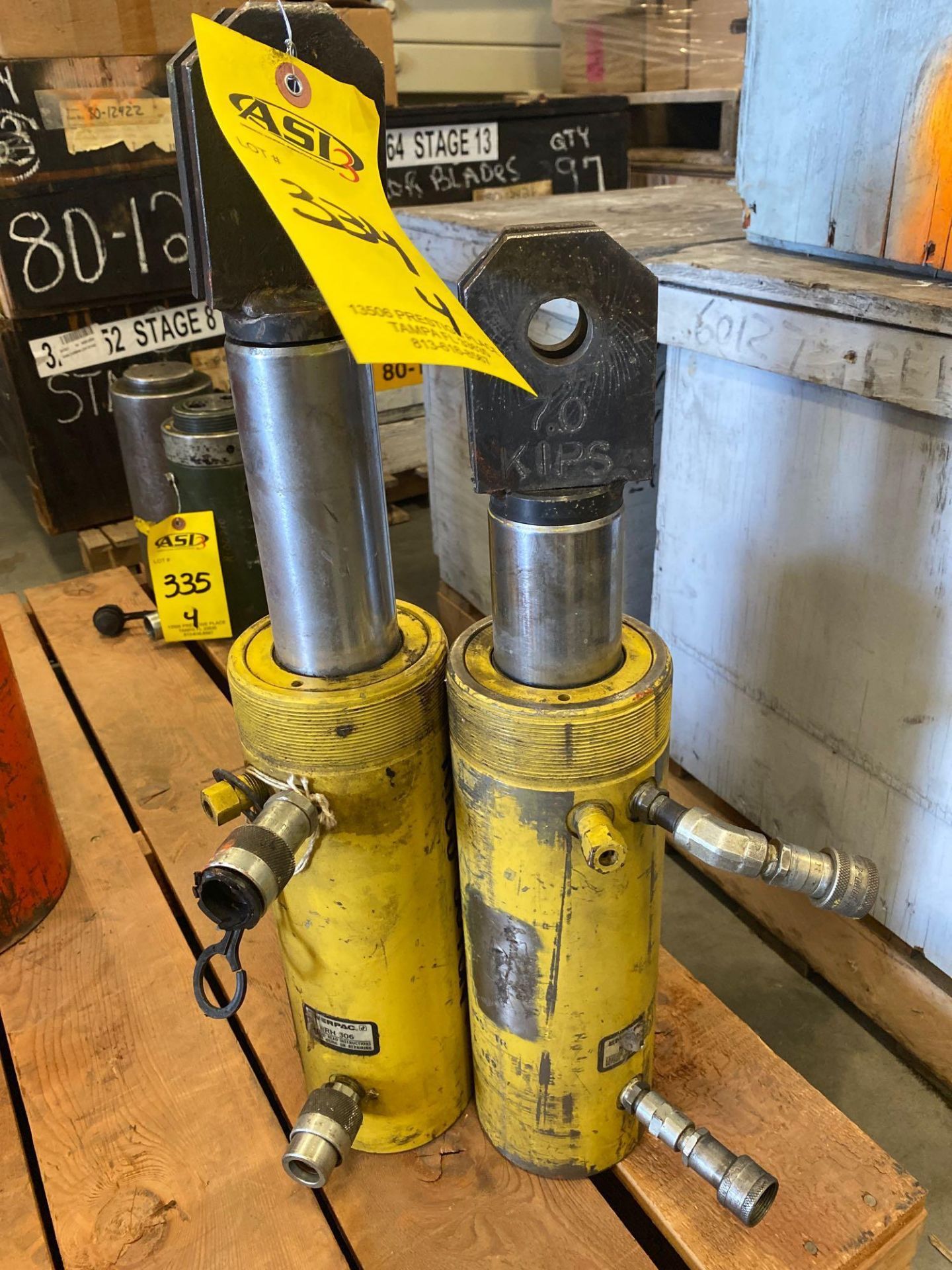 TWO ENERPAC RRH 306 CYLINDERS