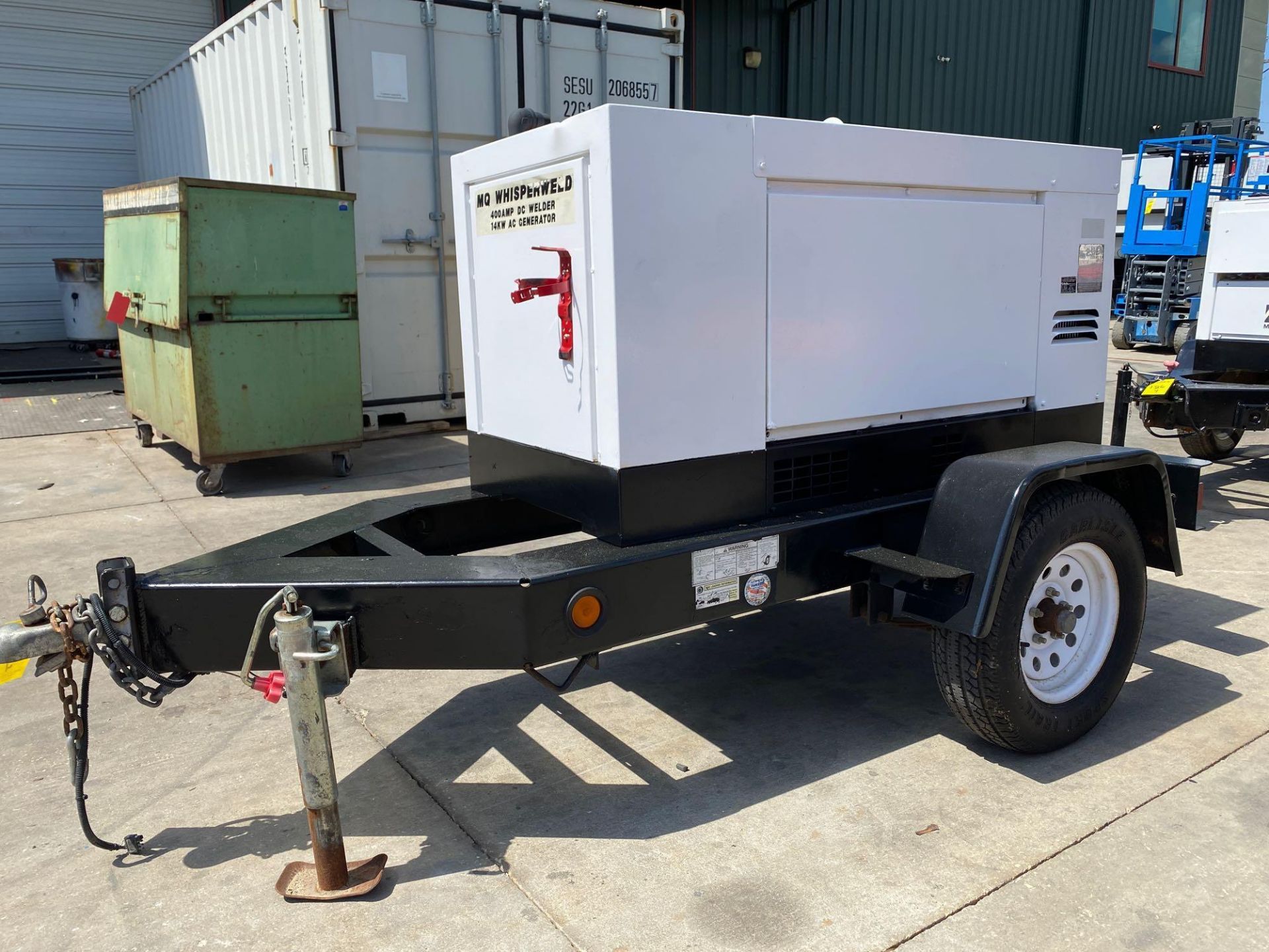 WHISPERWELD 400 AMP DC WELDER/14 KW GENERATOR, TRAILER MOUNTED, RUNS AND OPERATES - Image 2 of 14