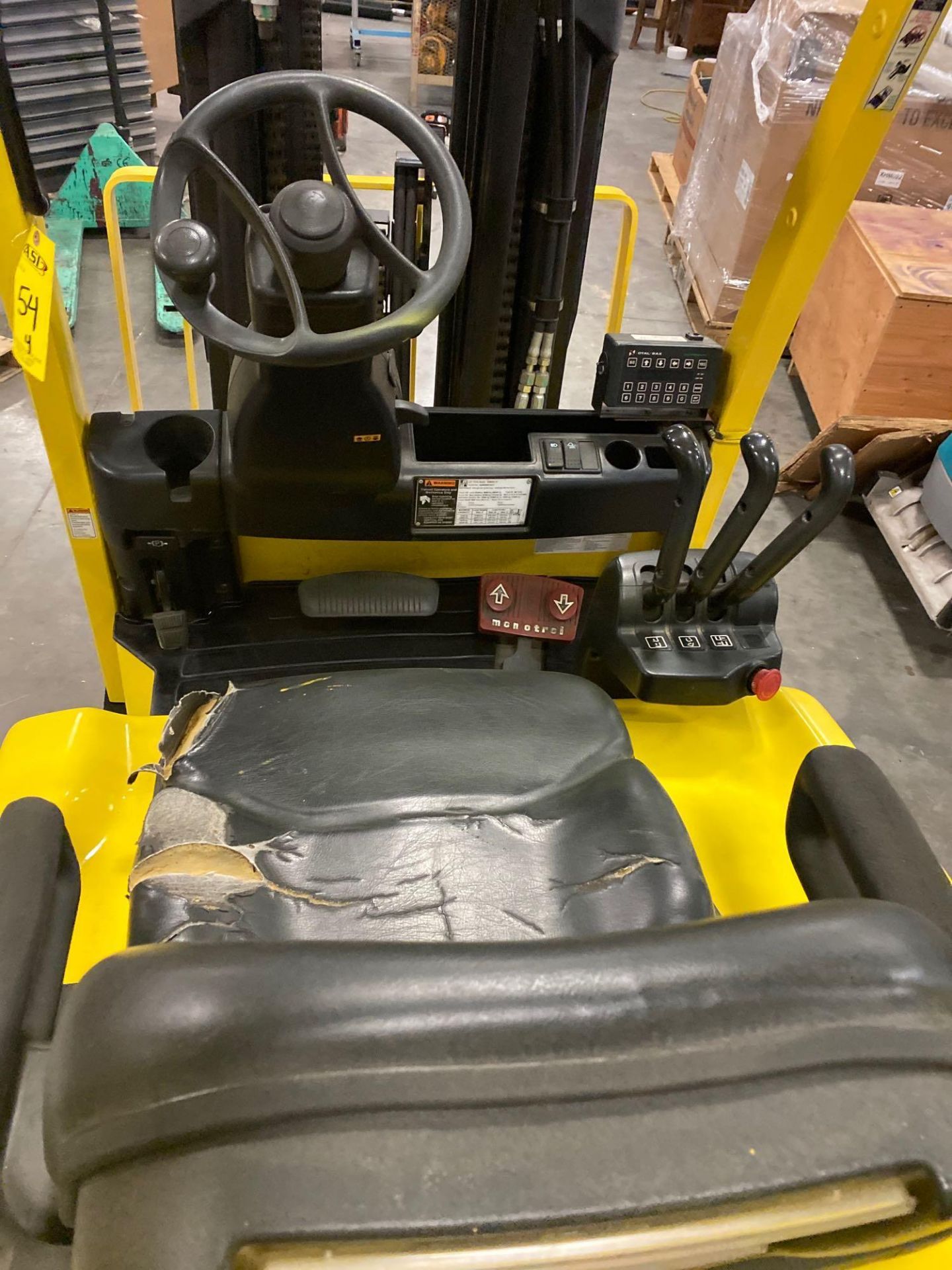 2011 HYSTER E50XN-27 ELECTRIC FORKLIFT, APPROX 5,000 LB CAPACITY, 240.2" HEIGHT CAPACITY, TILT, SIDE - Image 7 of 9