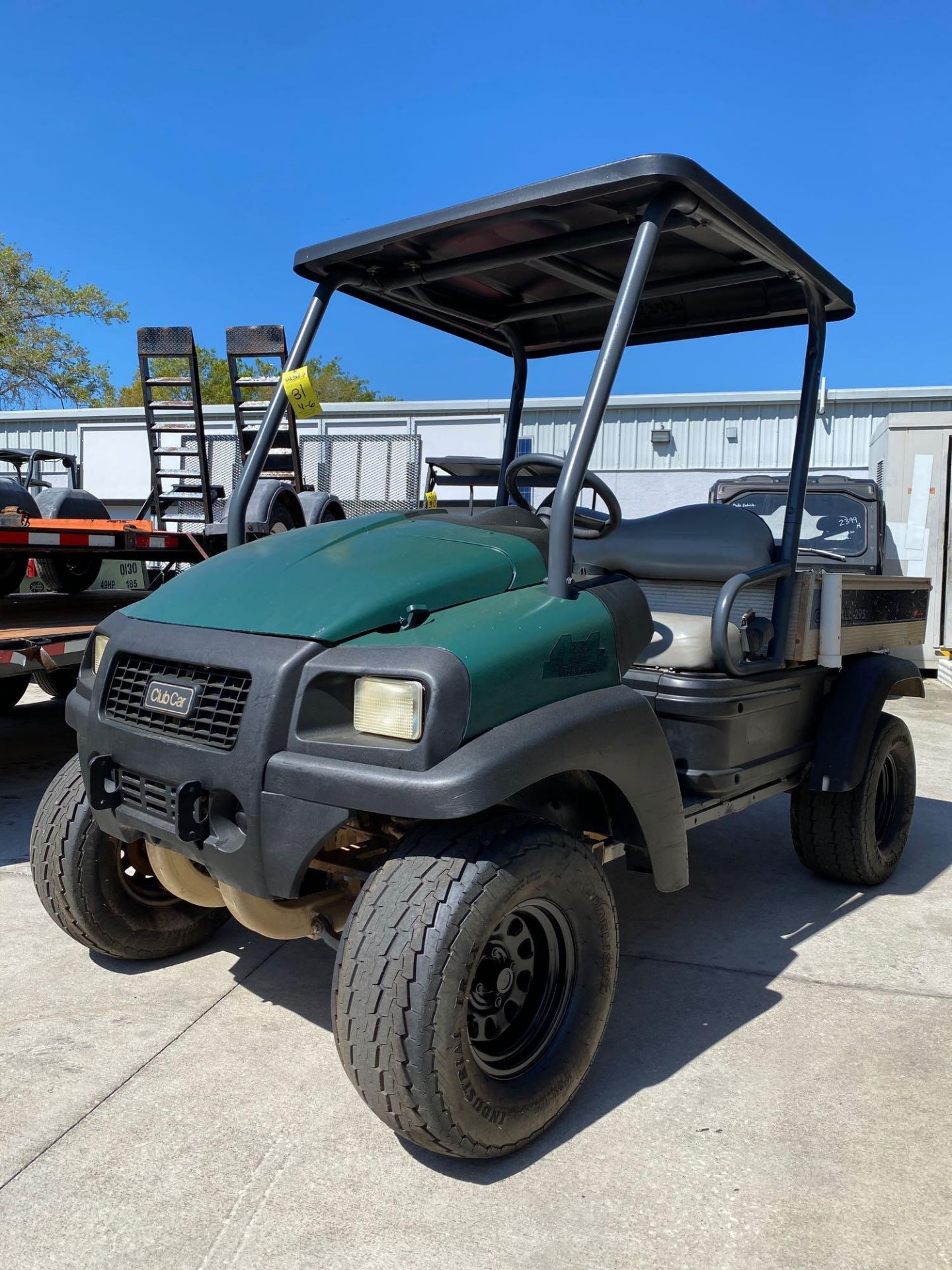 CLUB CAR UTV WITH DUMP BED, 4X4 INTELITRAK, GAS POWERED, RUNS & DRIVES