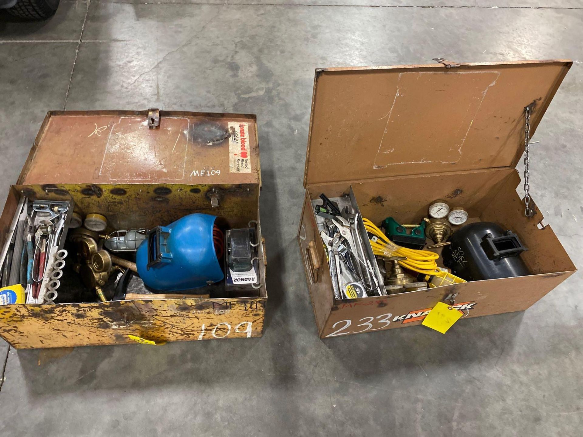 TWO KNACK BOXES WITH WELDING SUPPLIES - Image 2 of 6