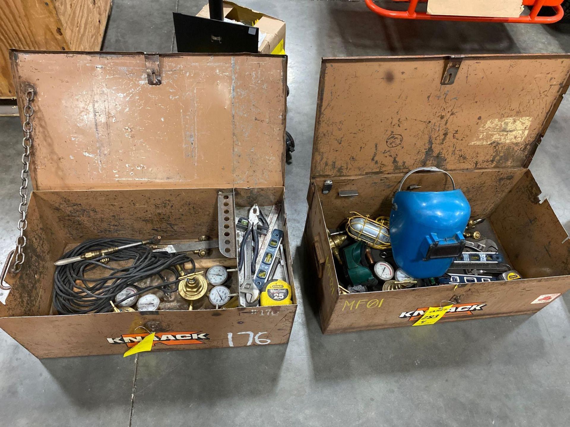 TWO KNACK BOXES WITH WELDING SUPPLIES - Image 2 of 6