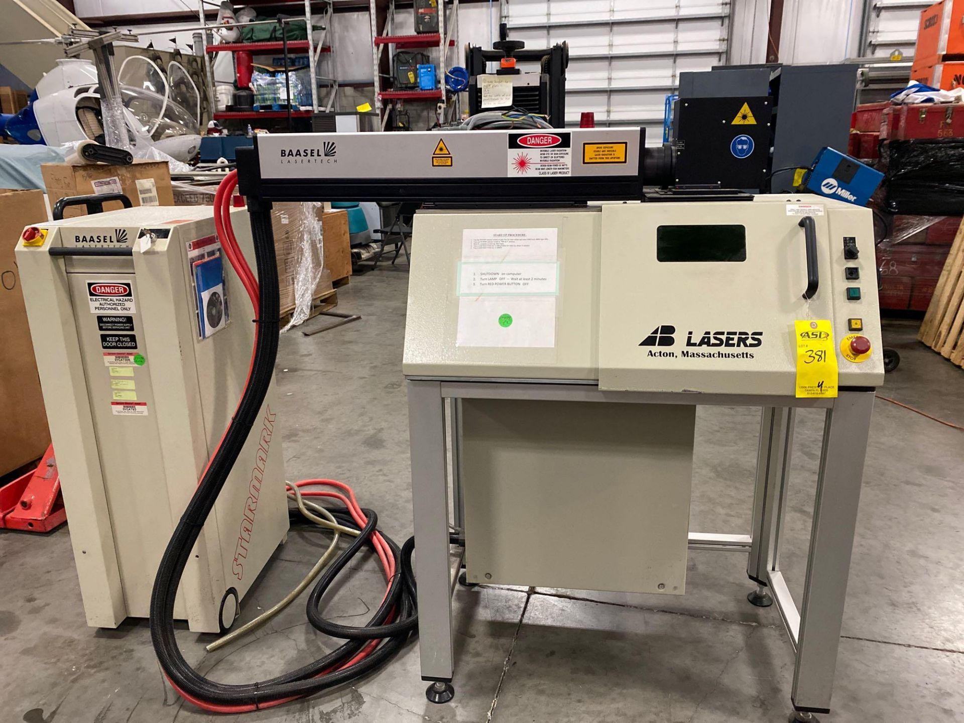 AB LASER, LME STARMARK 65W YAG LASER WAVELENGTH 1064, WAS OPERATING WHEN TAKEN OUT OF SERVICE