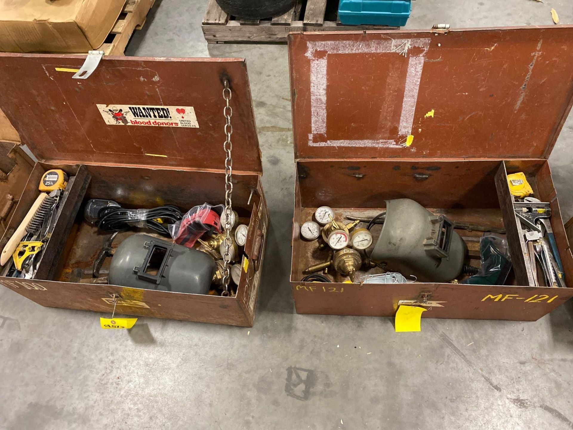 TWO KNACK BOXES WITH WELDING SUPPLIES - Image 2 of 6