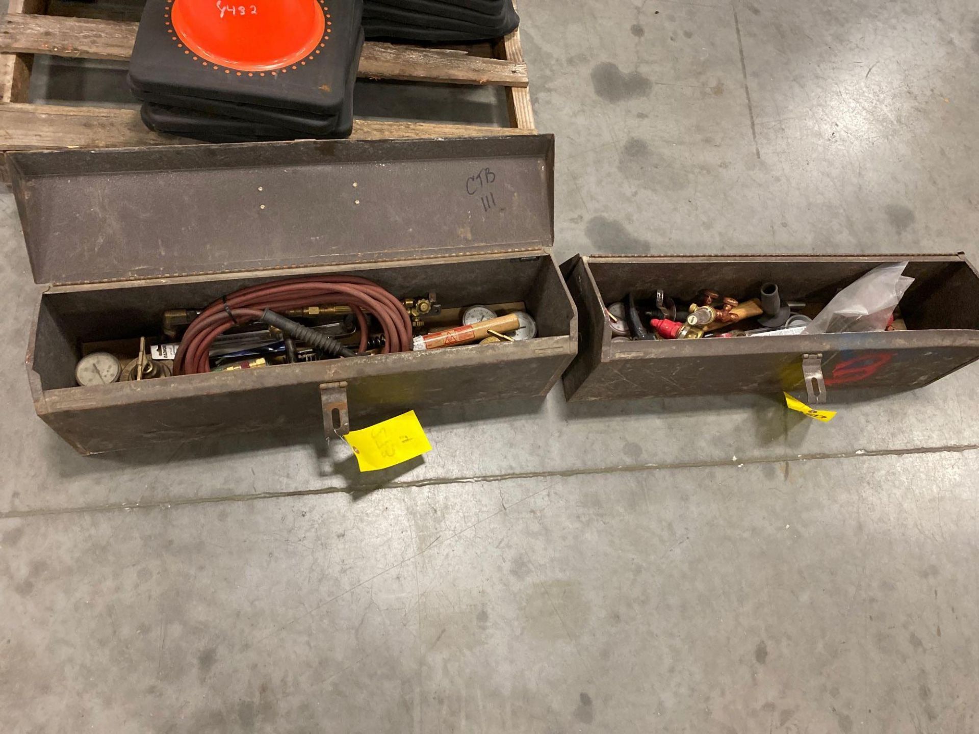 TWO STORAGE BOXES WITH TOOLS