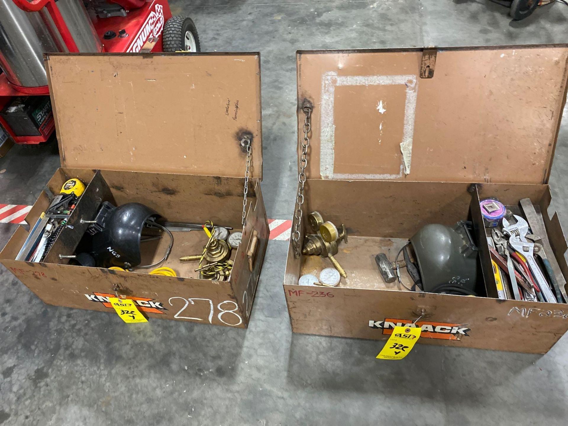 TWO KNACK BOXES WITH WELDING SUPPLIES - Image 2 of 6