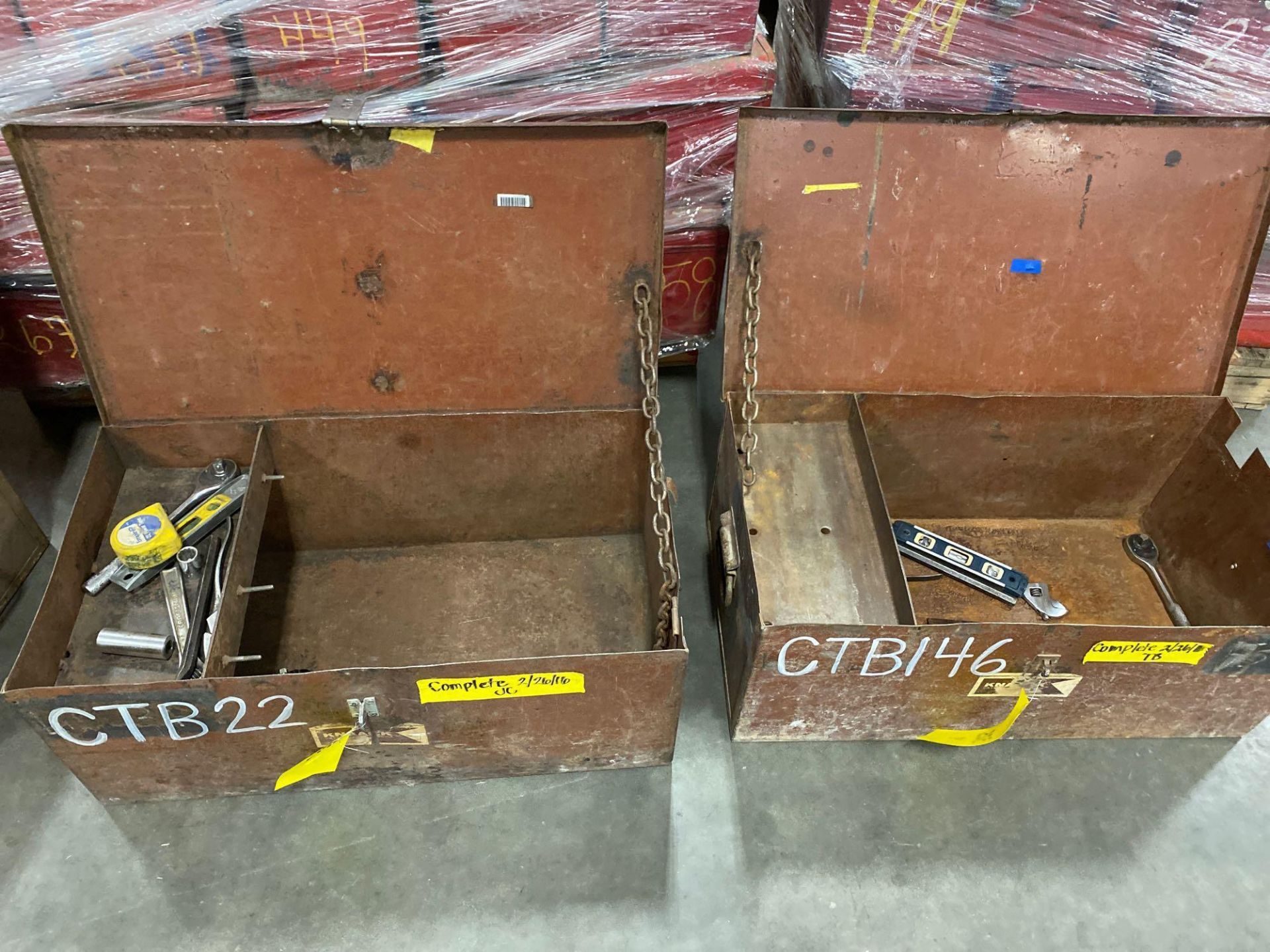 TWO KNACK BOXES WITH TOOLS