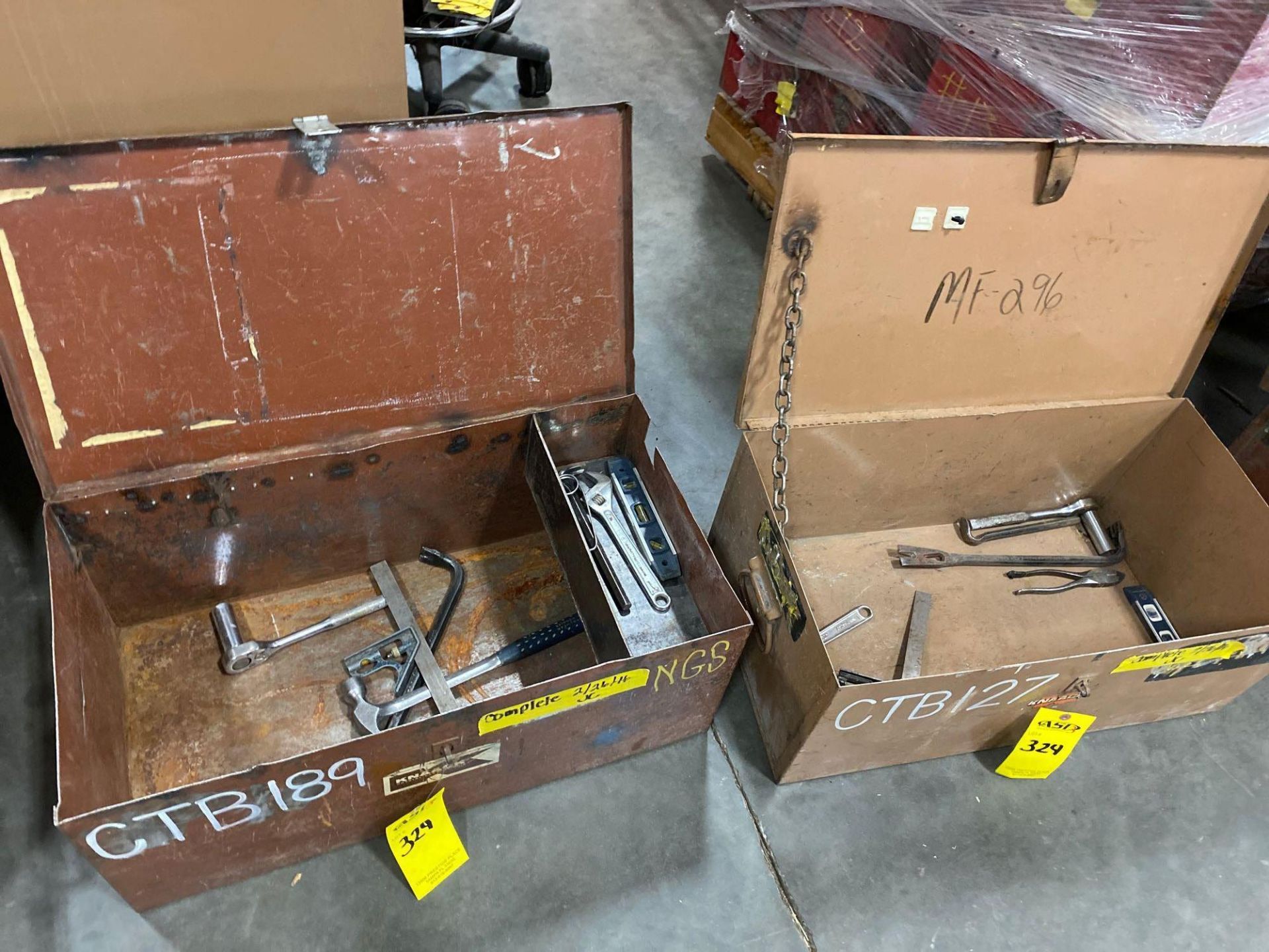 TWO KNACK BOXES WITH TOOLS