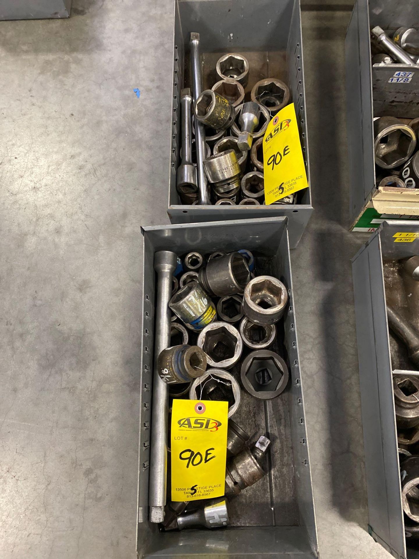3/4" DRIVE IMPACT SOCKETS, MOSTLY PROTO, SOME WILLIAMS OR SNAP ON BRAND,SIZES FROM 5/8"- 2", 2 TRAYS
