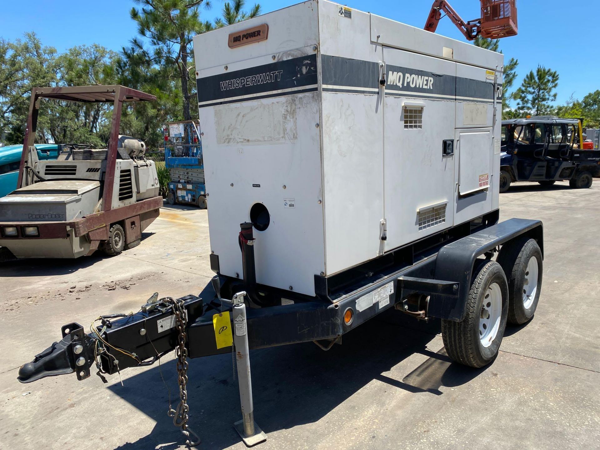 WHISPERWATT, MULTIQUIP MQ POWER DIESEL GENERATOR, TRAILER MOUNTED, BUILT IN TANK, 56KW, 70KVA, ISUZU - Image 4 of 17