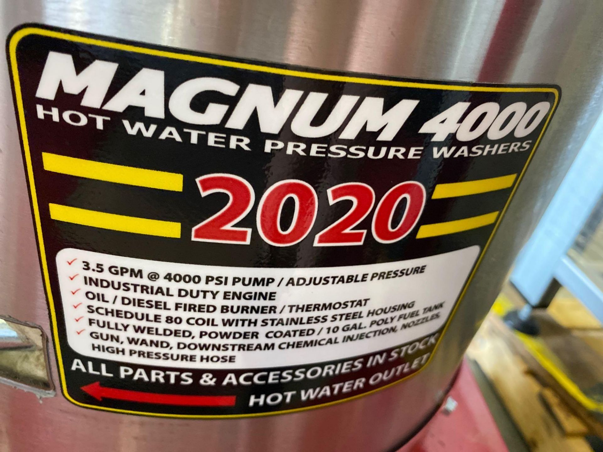 NEW/UNUSED 2020 MAGNUM 4000 HEATED PRESSURE WASHER, ELECTRIC START - Image 5 of 5