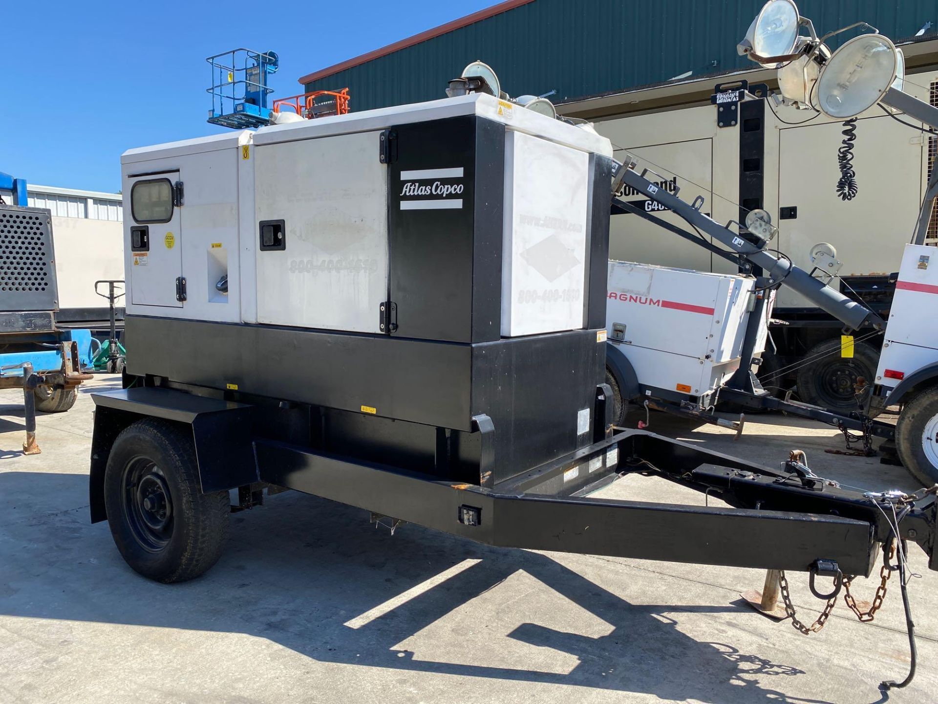 2013 ATLAS COPCO TRAILER MOUNTED GENERATOR, KUBOTA DIESEL, 45KVA/35KW, MODEL OAS 45, RUNS AND OPERAT - Image 2 of 7