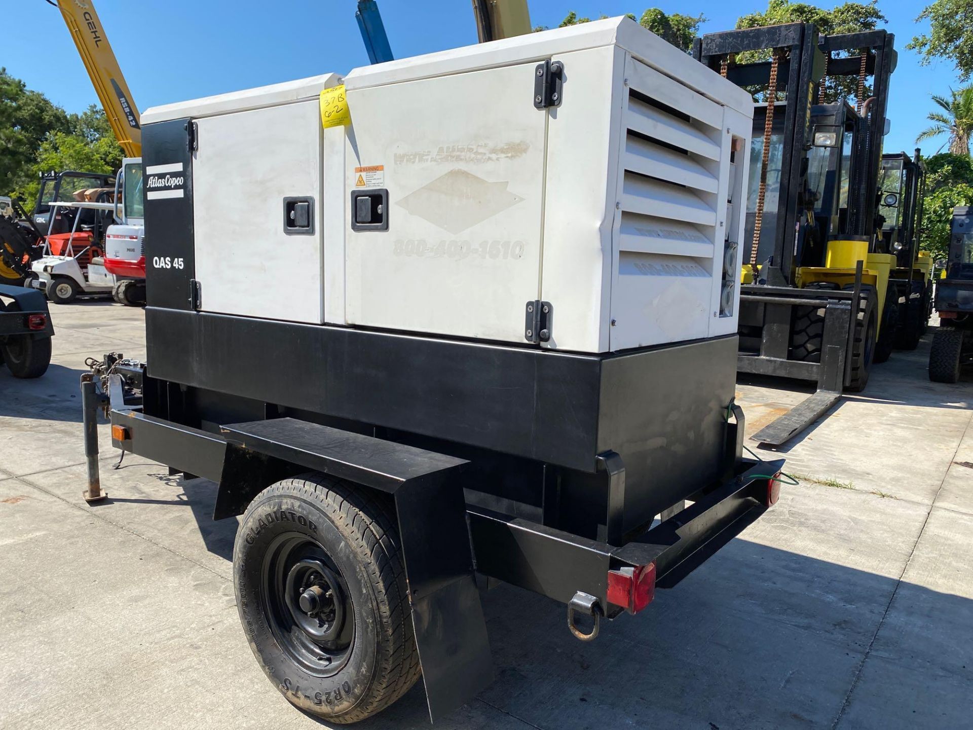 2013 ATLAS COPCO TRAILER MOUNTED GENERATOR, KUBOTA DIESEL, 45KVA/35KW, MODEL OAS 45, RUNS AND OPERAT - Image 4 of 7