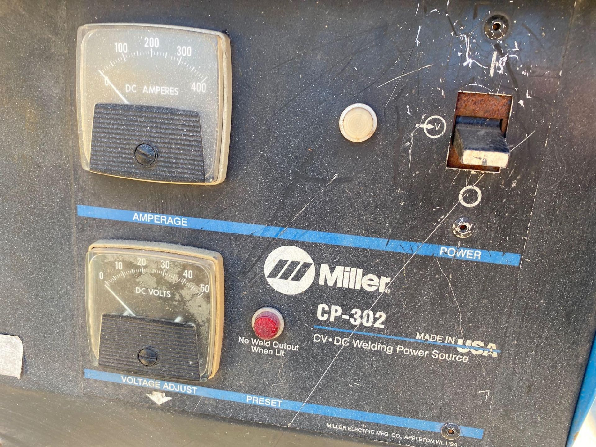 MILLER CP-302 WELDER WITH MILLER 60 SERIES 24V WIRE FEEDER - Image 6 of 7
