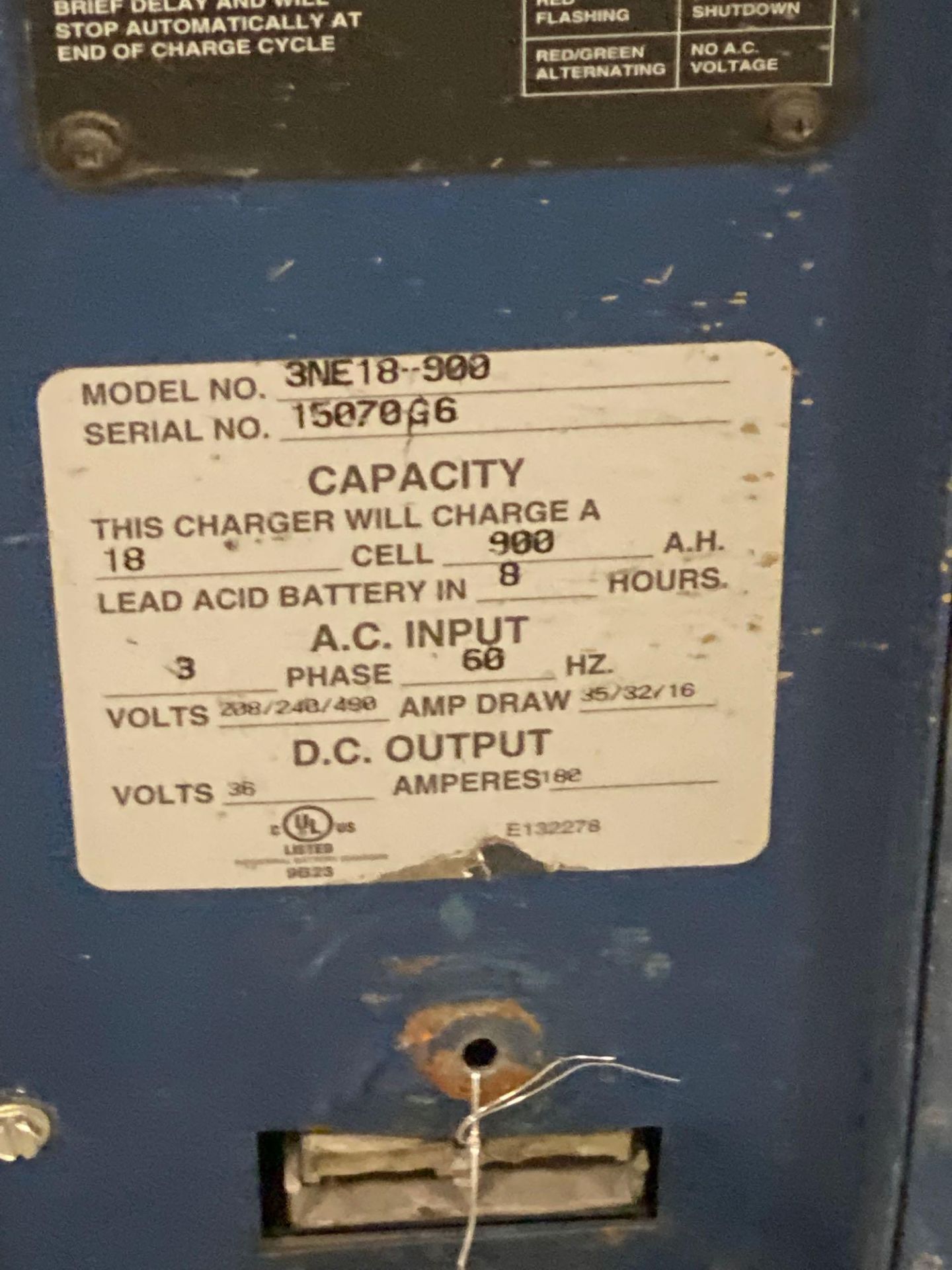 NORTHEAST 24V BATTERY CHARGER, 12 CELL - Image 3 of 3