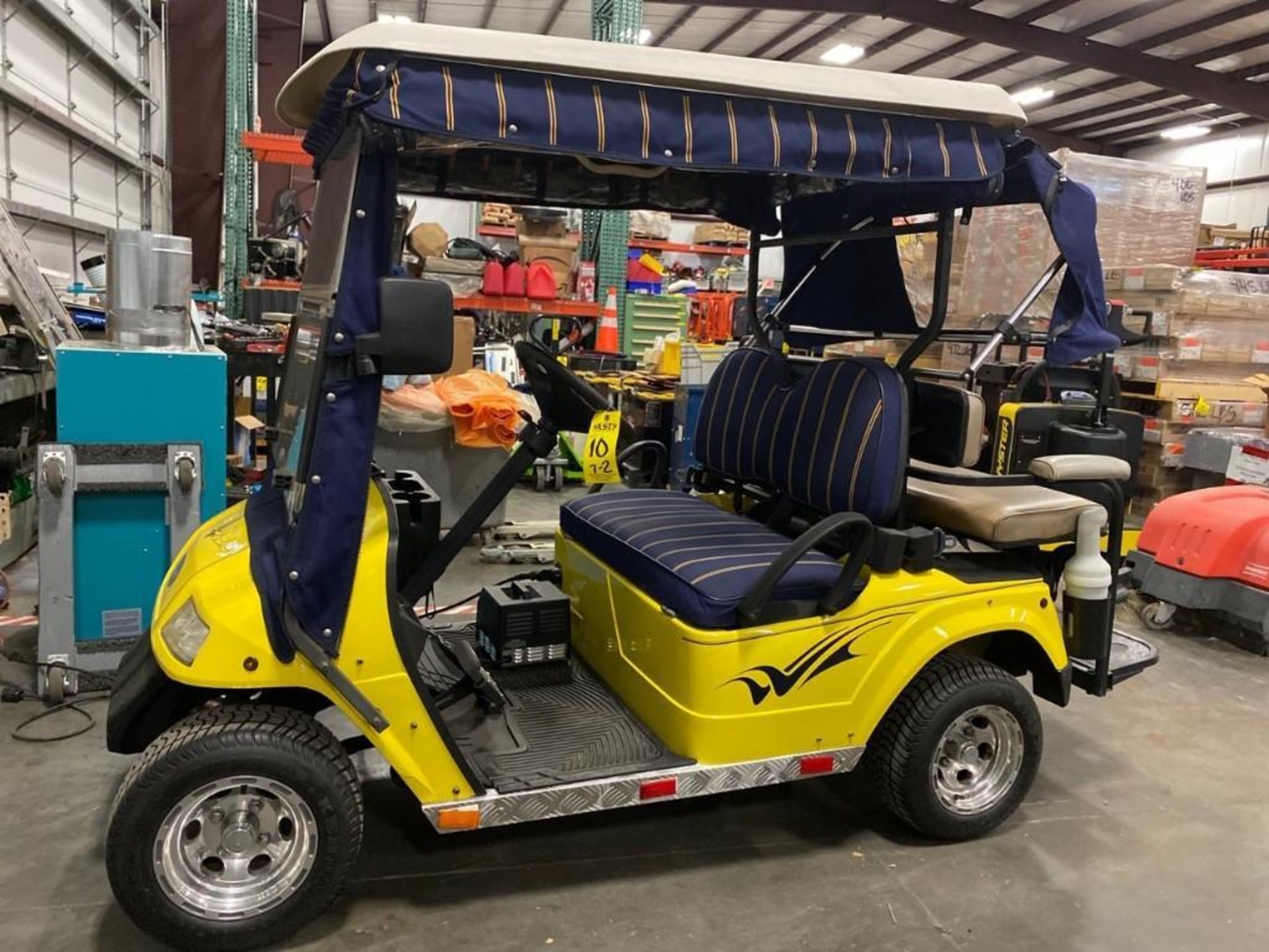 STAR ELECTRIC GOLF CART, REAR PASSENGER SEATING, ROLL DOWN COVERS, BATTERY CHARGER, RUNS AND DRIVES - Image 4 of 12