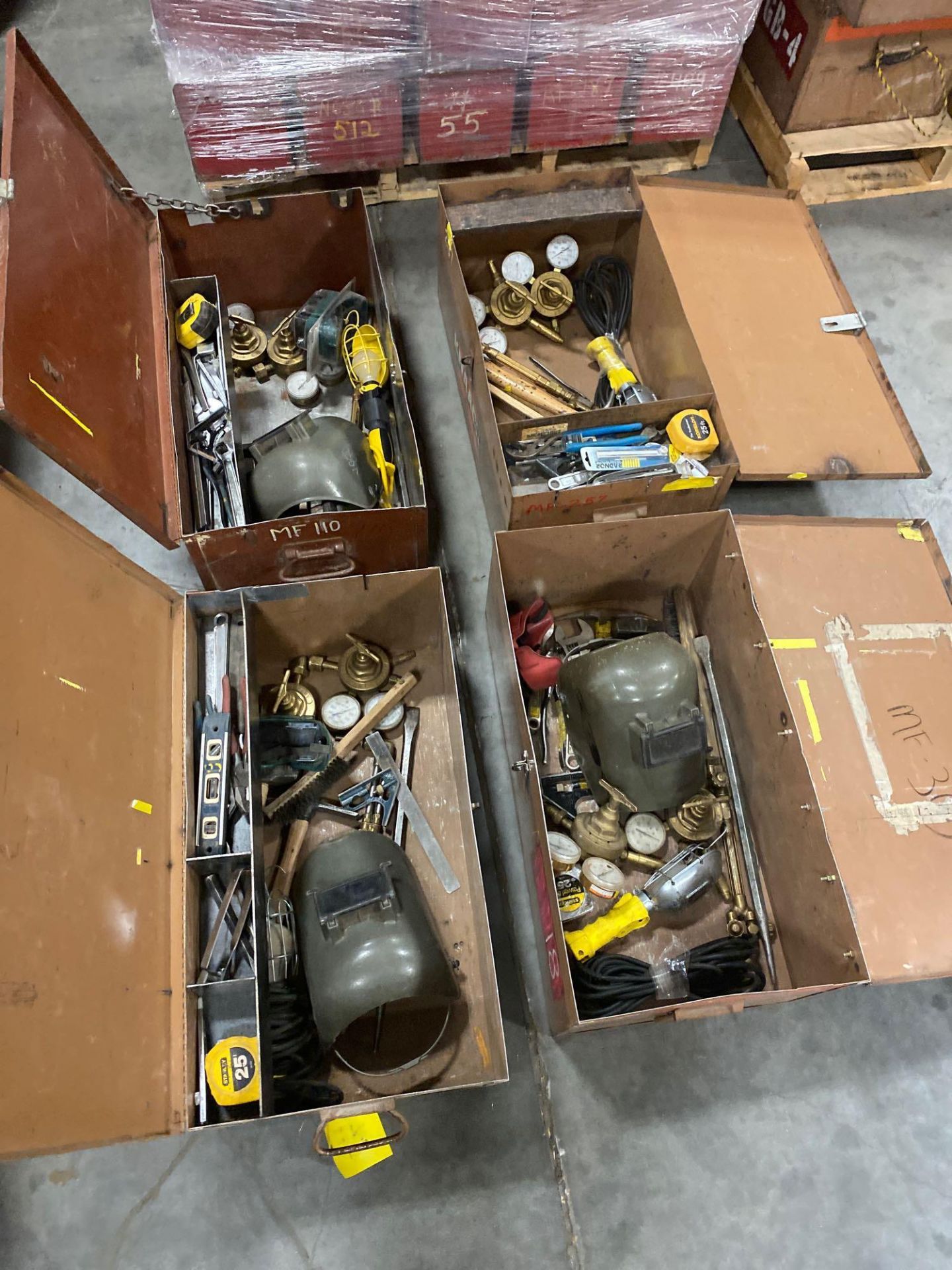 FOUR KNAACK TOOL BOXES WITH CONTENTS/TOOLS