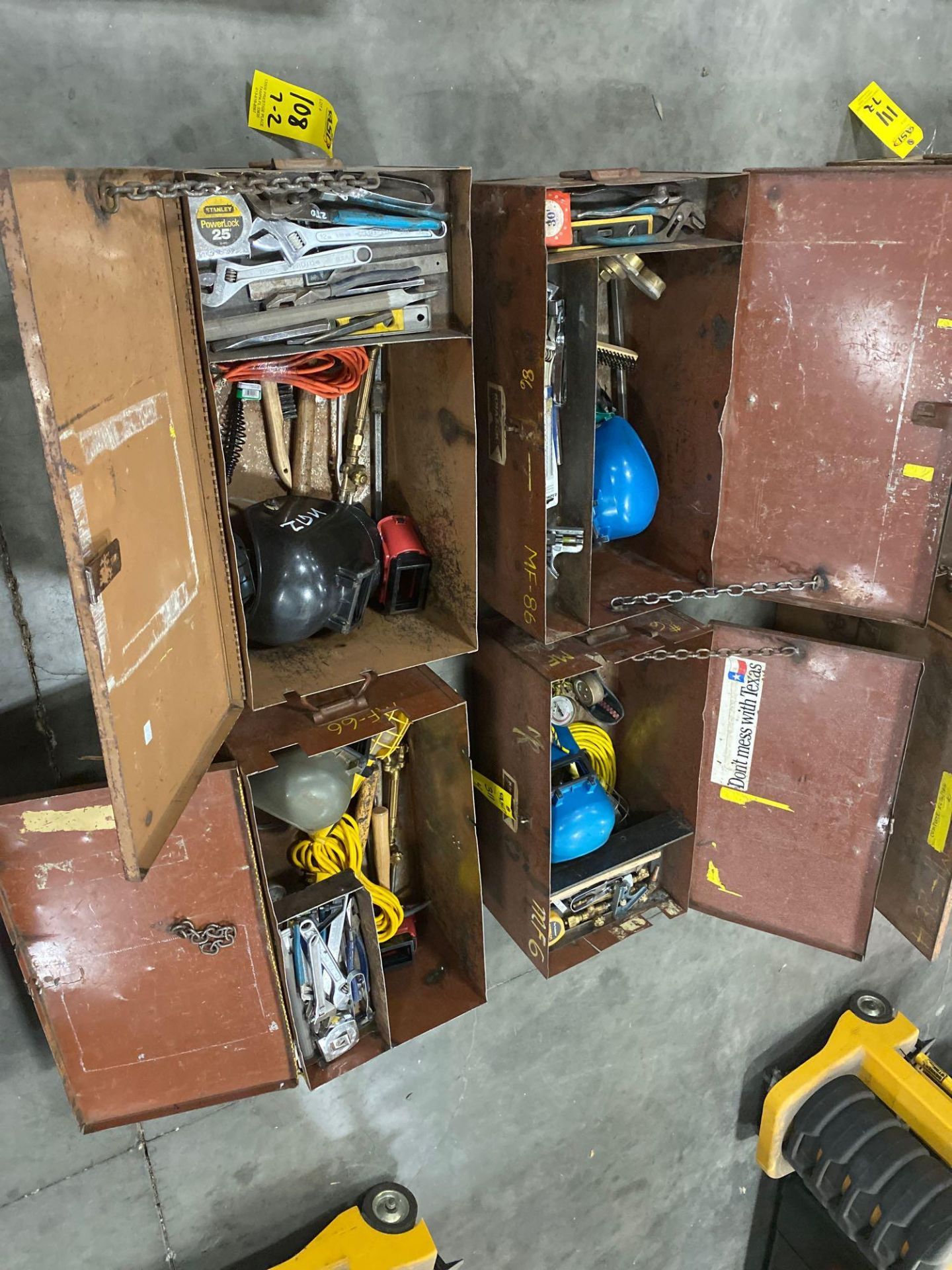 FOUR KNAACK TOOL BOXES WITH CONTENTS/TOOLS